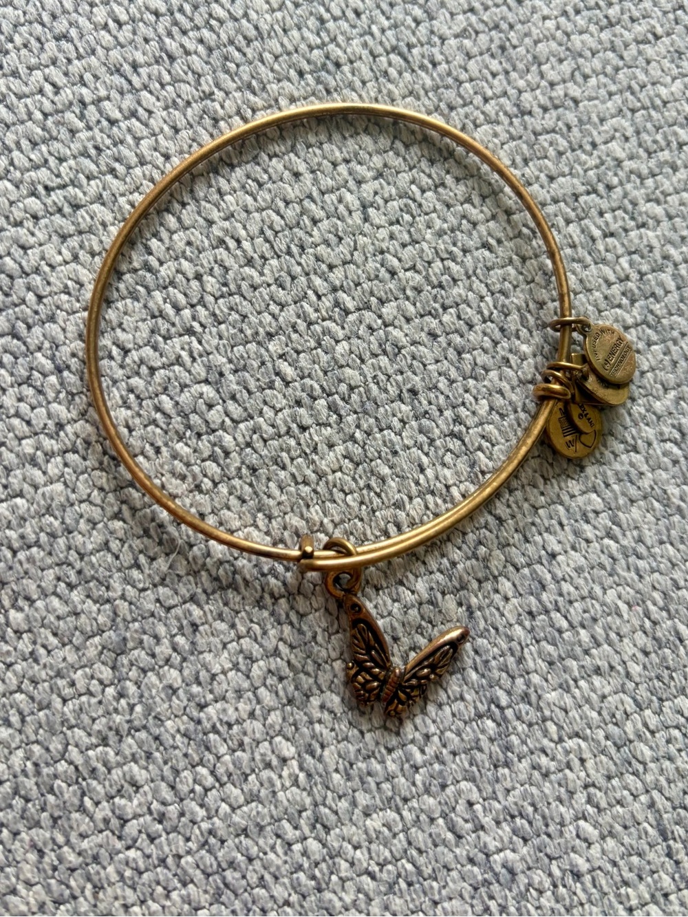 Alex and Ani Butterfly Charm Bangle Bracelet